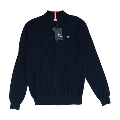 Navy Solid Cardigan Sweater