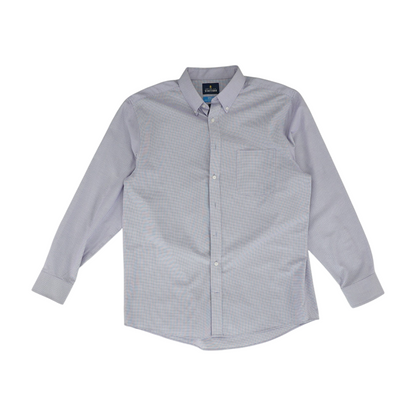 Purple Houndstooth Long Sleeve Button Down