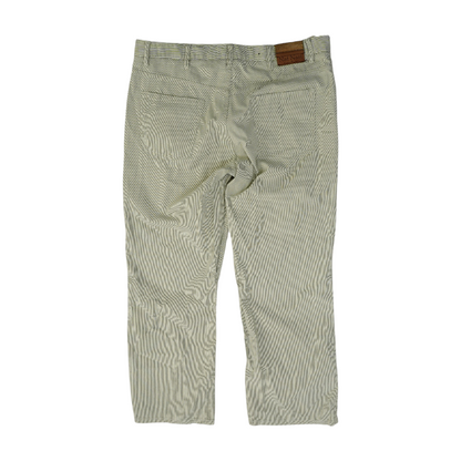 Beige Striped Regular Pants