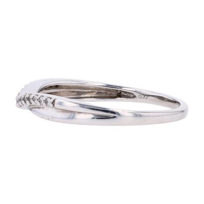 14K White Gold Diamond Band Ring