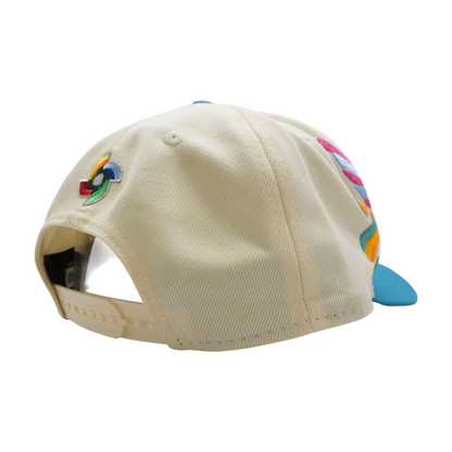 Beige Mexican World Baseball Ballcap Hat