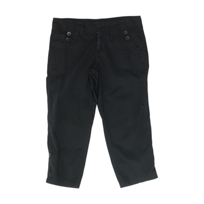 Navy Solid Chino Capris