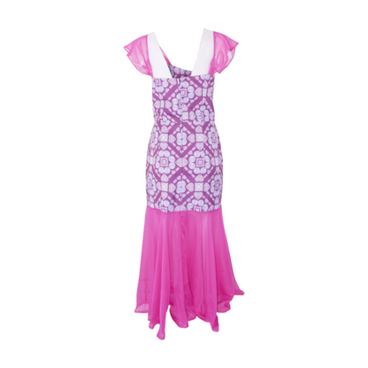 Purple Abstract Maxi Dress