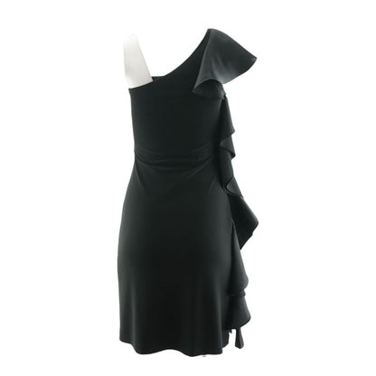 Black Solid Midi Dress