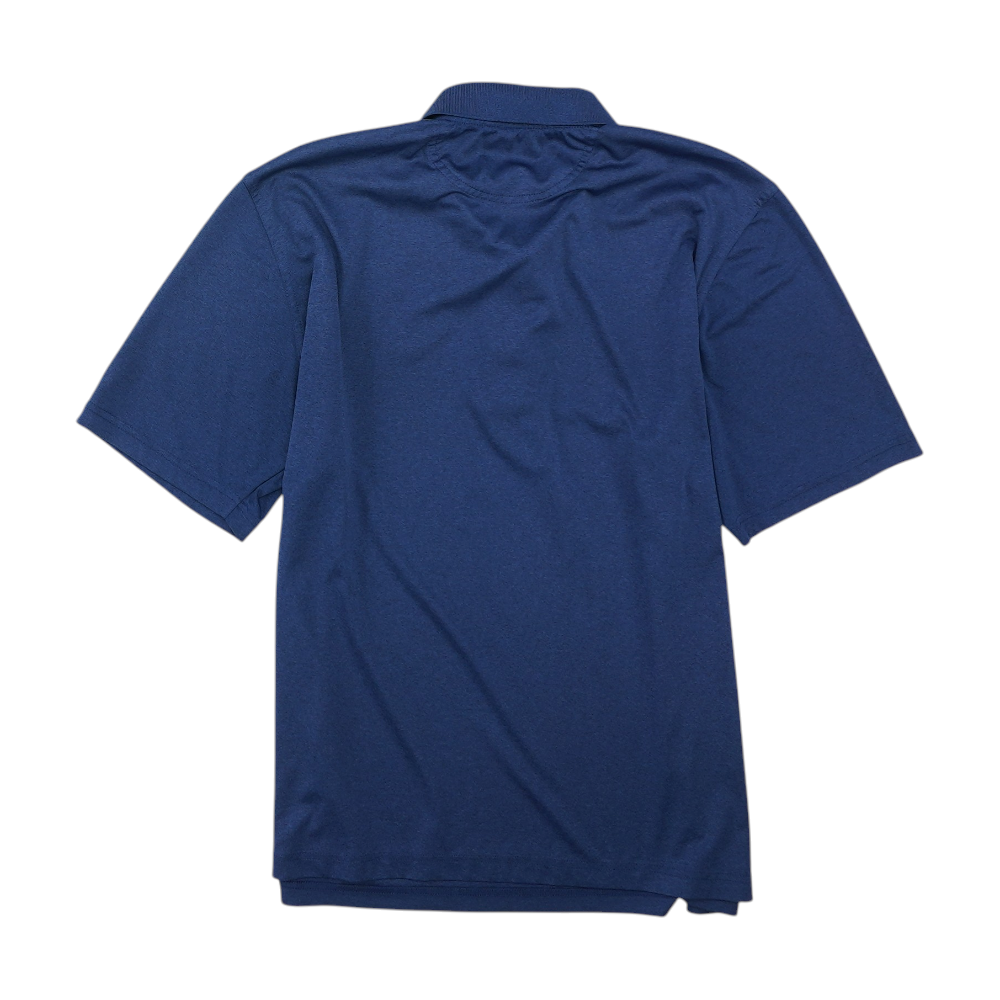 Blue Solid Short Sleeve Polo