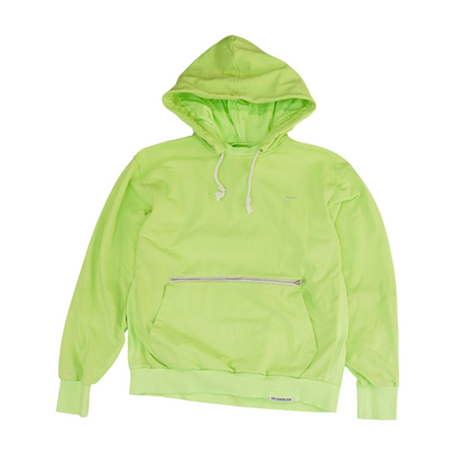Neon Green Solid Hoodie Pullover