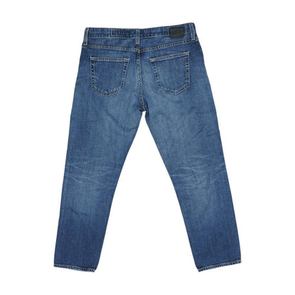 Blue High Rise Slim Leg Jeans