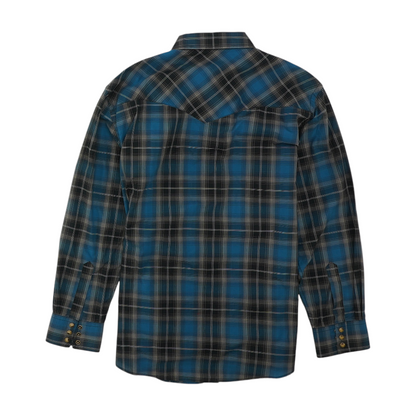 Teal Plaid Long Sleeve Button Down