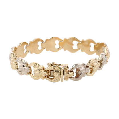 14K Two-Tone Gold Chain Bracelet