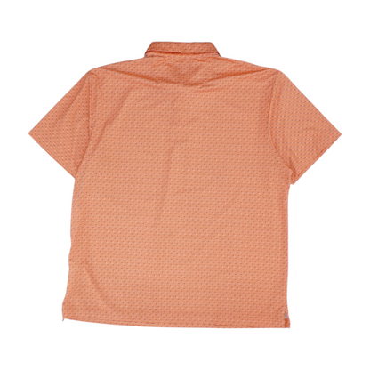 Peach Print Short Sleeve Polo