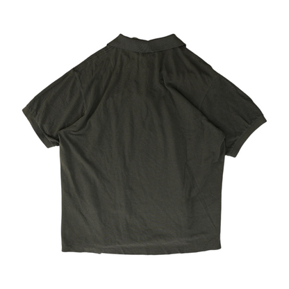 Gray Solid Short Sleeve Polo
