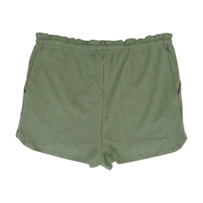 Green Solid Knit Shorts
