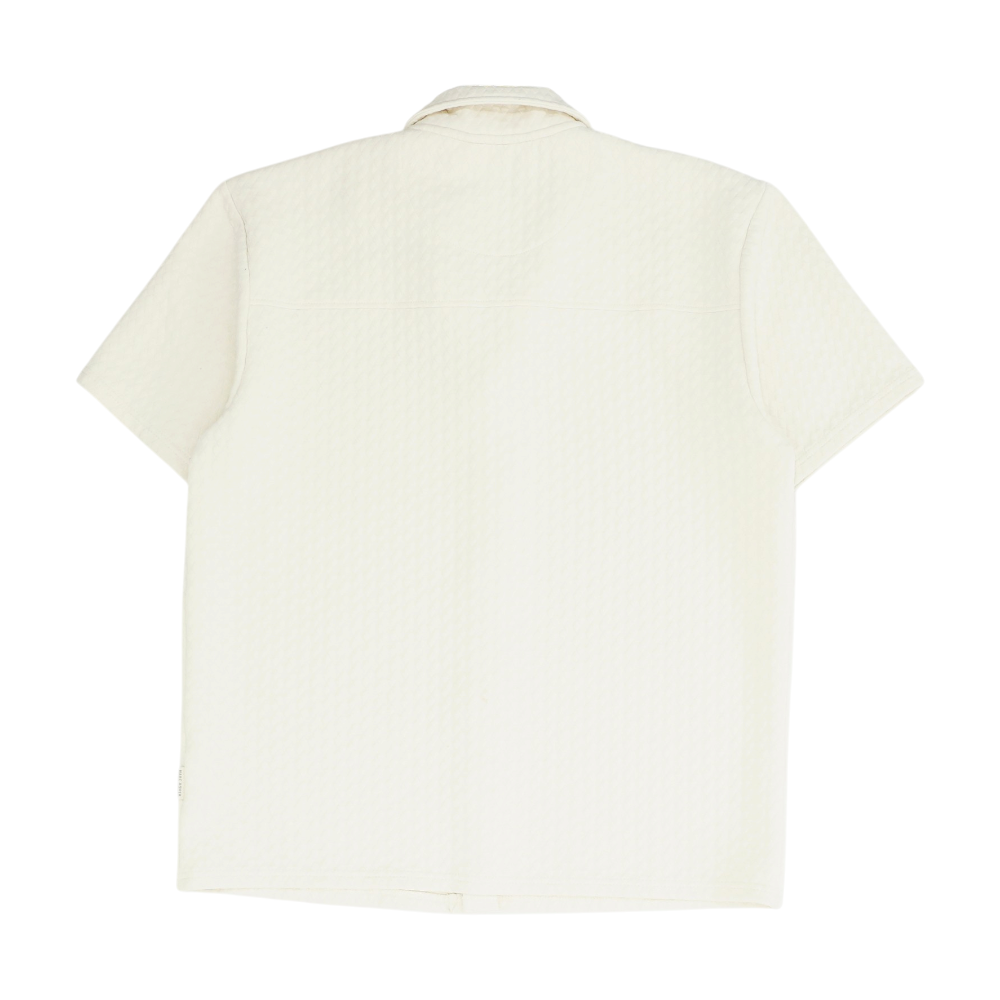 Tan Solid Short Sleeve Button Down
