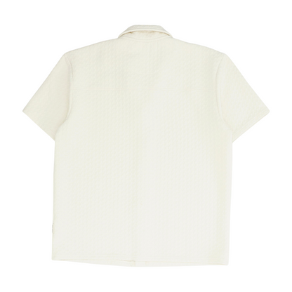 Tan Solid Short Sleeve Button Down