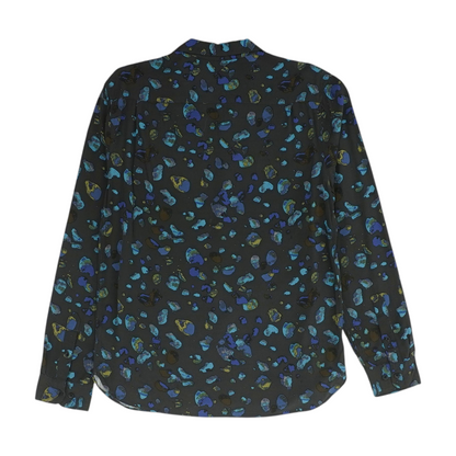 Black Abstract Long Sleeve Button Down