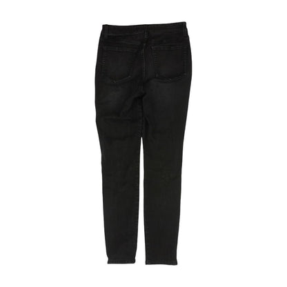 Black Solid Skinny Leg Jeans