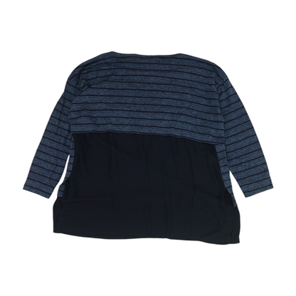 Blue Petite Striped Blouse