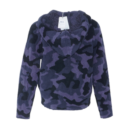 Gray Camo Cardigan Sweater