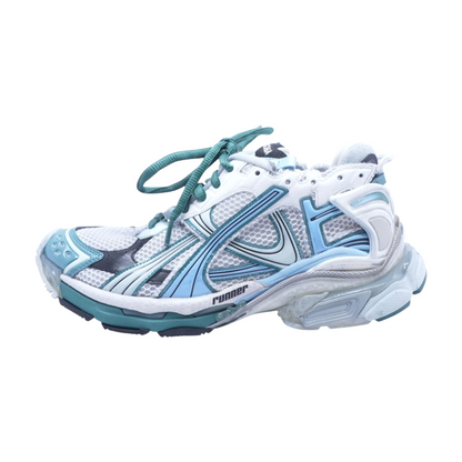 Runner Sneaker in Blue, White, and Grey