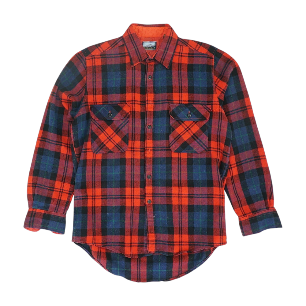 Red Tall Plaid Flannel Button Down