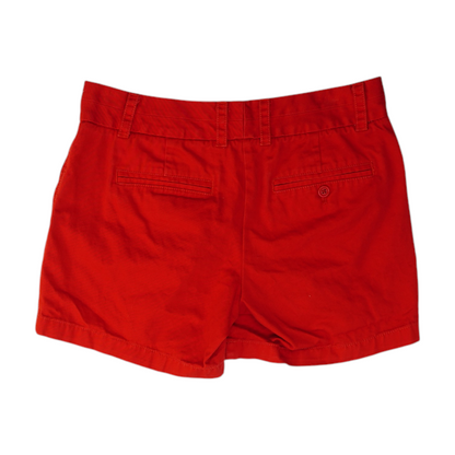 Red Solid Chino Shorts