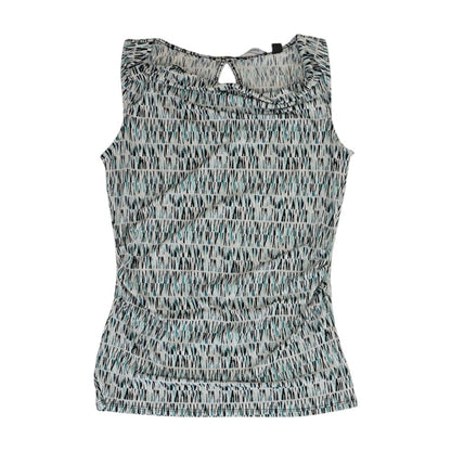 Multi Graphic Sleeveless Blouse