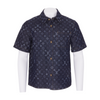 Monogram Denim Short-Sleeved Shirt