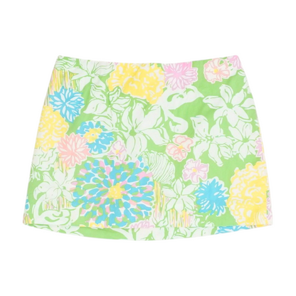 Green Floral Skort