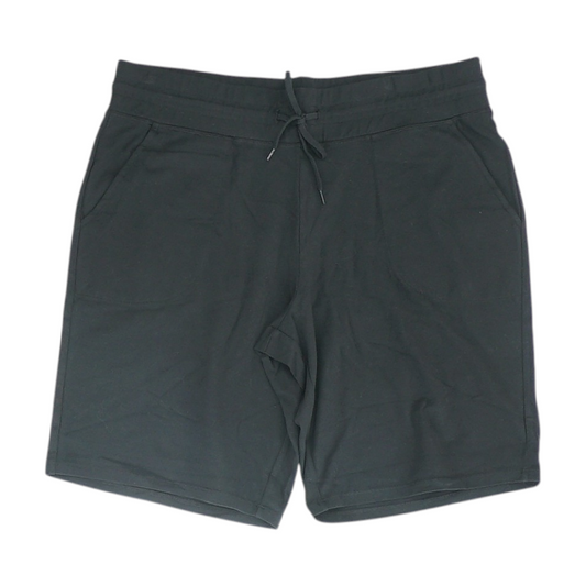 Black Solid Active Shorts