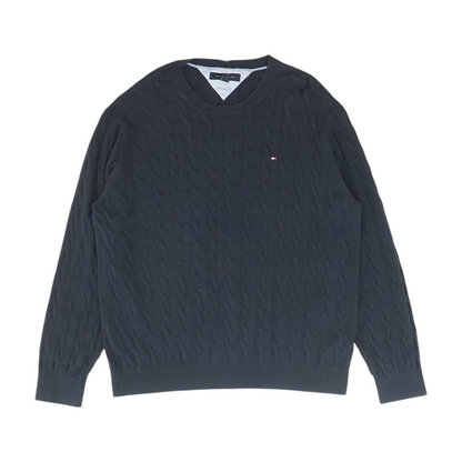 Navy Solid Pullover Sweater