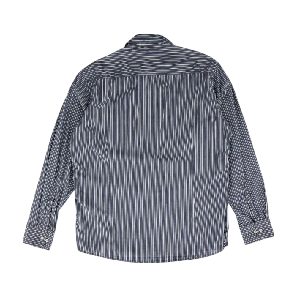 Blue Striped Long Sleeve Button Down
