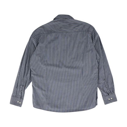 Blue Striped Long Sleeve Button Down