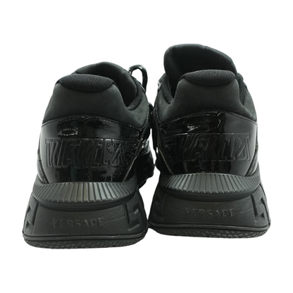 Black Trigreca Jacquard Leather Sneakers