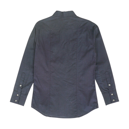 Navy Solid Long Sleeve Button Down