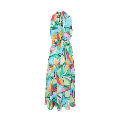 Multi Abstract Midi Dress