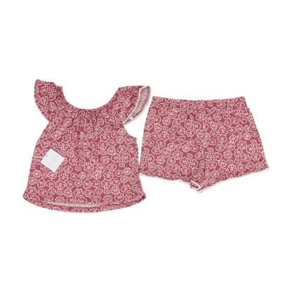 Pink Floral Short Sleeve Set