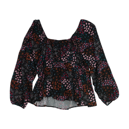 Black Floral Blouse