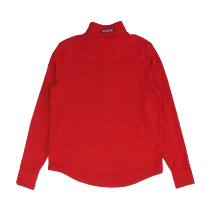 Red Solid 1/4 Zip Pullover