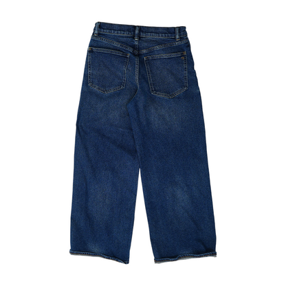 Blue Petite Wide Leg Jeans