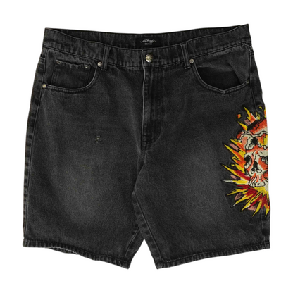 Black Denim Shorts