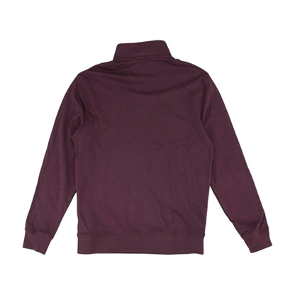 Maroon Solid 1/4 Zip Pullover