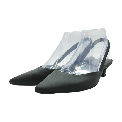 Black Slingback Kitten Heels