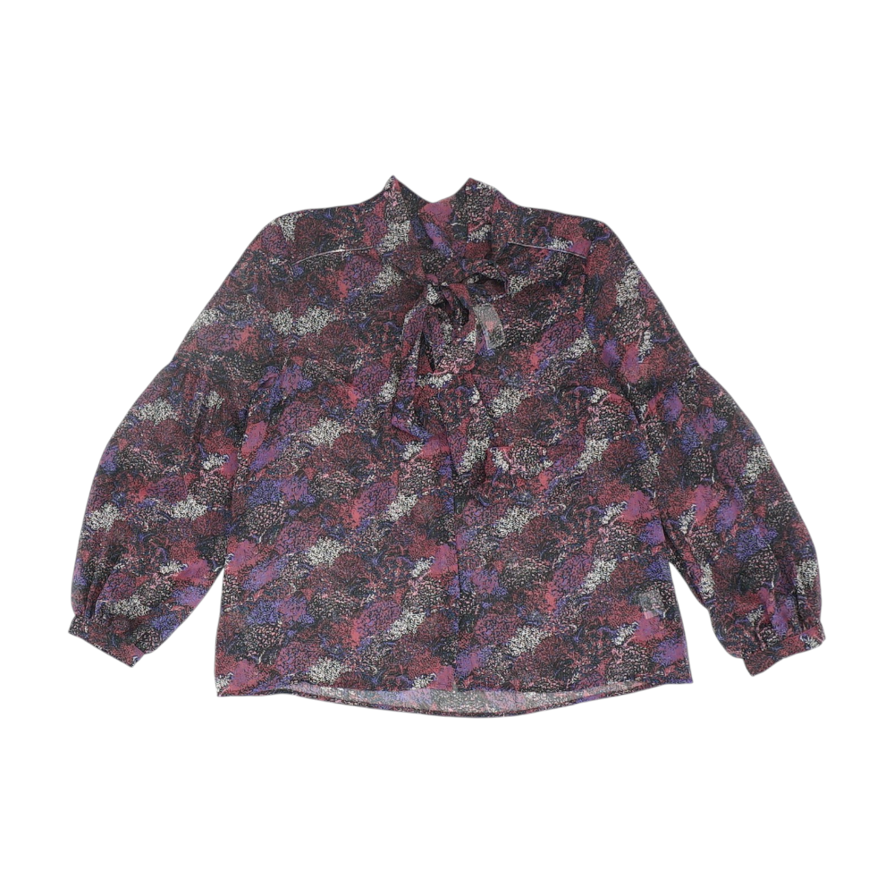 Purple Print Blouse