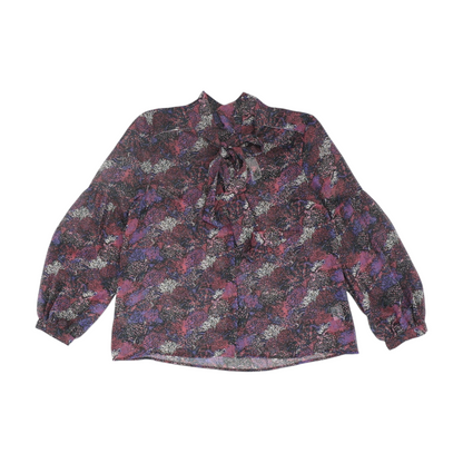 Purple Print Blouse