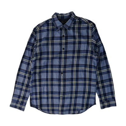 Blue Plaid Long Sleeve Button Down