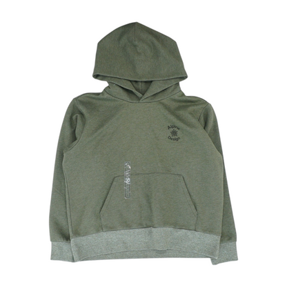 Green Solid Hoodie Pullover