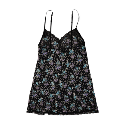 Black Floral Nightgown