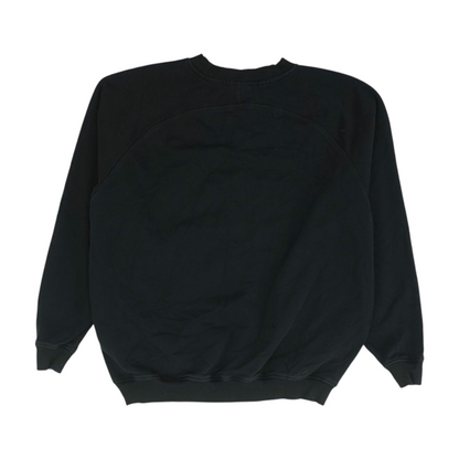 Black Solid Sweatshirt Pullover