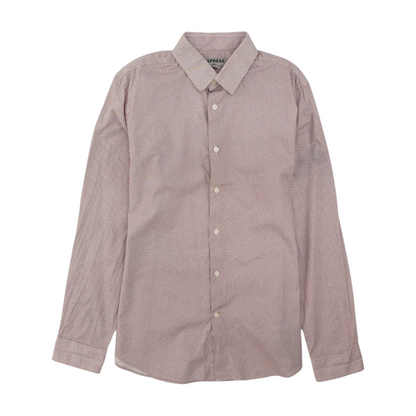 White Polka Dot Long Sleeve Button Down