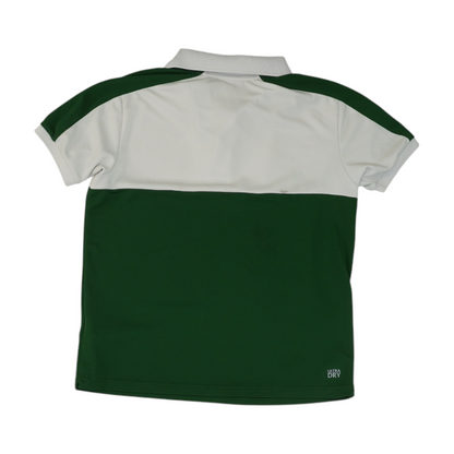 Green Color Block Short Sleeve Polo